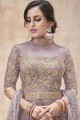 Lilac  Net Churidar Anarkali Suits in Net