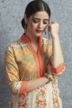 Multicolor Cotton Churidar Salwar Kameez in Cotton