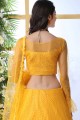 Ravishing Embroidered Lehenga Choli in Yellow Net