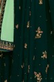 Georgette Anarkali Suits in Dark Green