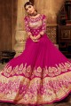 Rani Pink Georgette Anarkali Suits with Georgette
