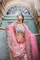 Georgette Lehenga Choli with Embroidery in White