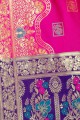 Exquisite Rani Pink Art Silk Weaving Saree with Blouse