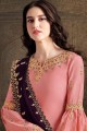 Satin Sharara Suits in Pink Satin