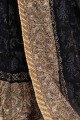 Black Embroidered Georgette Saree