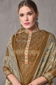 Silk Brown Palazzo Suits in Cotton