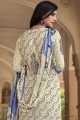 Cotton off White Palazzo Suits in Cotton