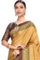 Occur Yellow Saree in Printed Art Silk