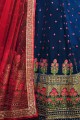 Royal Blue Lehenga Choli with Embroidery Net