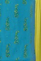 Blue Salwar Kameez in Silk