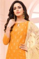 Silk Orange Salwar Kameez in Silk