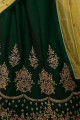 Silk Dark Green Lehenga Choli in Embroidered