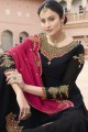 Georgette Sharara Suits in Black with dupatta