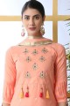 Cotton Cotton Peach Sharara Suits with dupatta