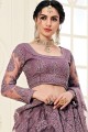 Dusty Purple Lehenga Choli with Embroidery Net