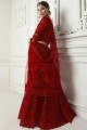 Elegant Red Net Lehenga Choli