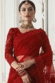 Elegant Red Net Lehenga Choli