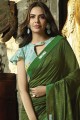 Green Patch Silk Saree