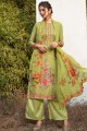 Light Green Palazzo Suits in Georgette