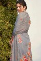 Georgette Palazzo Suits in Grey with dupatta