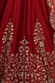 Red Anarkali Suits in Art Silk Art Silk