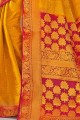 Alluring Mustard Yellow Art Silk Saree with Weaving