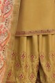 Mustard Yellow Sharara Suits in Georgette