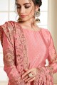 Chiffon Pink Palazzo Suits in Chiffon