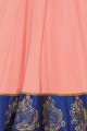 Light Peach Georgette Churidar Anarkali Suits with Georgette