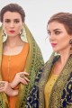 Pear Green Chanderi Palazzo Suits with dupatta