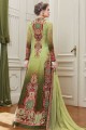 Light Green Anarkali Suits in Georgette