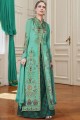 Sea Green Anarkali Suits with Georgette