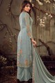 Baby Blue Georgette Pallazzo Pant Palazzo Suits with Georgette