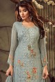 Baby Blue Georgette Pallazzo Pant Palazzo Suits with Georgette