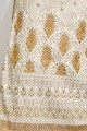 Net Sharara Suits in off White with Net