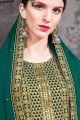 Georgette Sharara Suits in Pine Green
