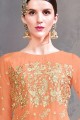Orange Georgette Sharara Suits in Georgette