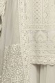 Georgette Palazzo Suits in White