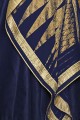 Royal Blue Art Silk Anarkali Suits with Art Silk