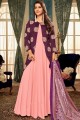 Wine pink Cotton Gown Dress