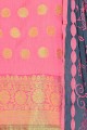 Enticing Silk Salwar Kameez in Pink with dupatta