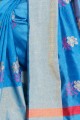Blue Saree in Thread Cotton