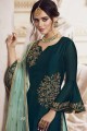 Teal Green Georgette Sharara Suits