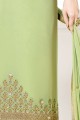 Light Green Georgette Churidar Suits with Georgette