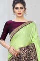 Mint Green Saree with Embroidered Jacquard & Silk