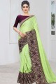 Mint Green Saree with Embroidered Jacquard & Silk