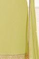 Georgette Churidar Suits in Light Green