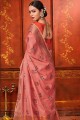 Pink Art Silk Weaving Saree with Blouse