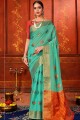 Sea Green Art Silk Saree with Weaving