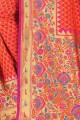 Orange Weaving Art Silk Saree